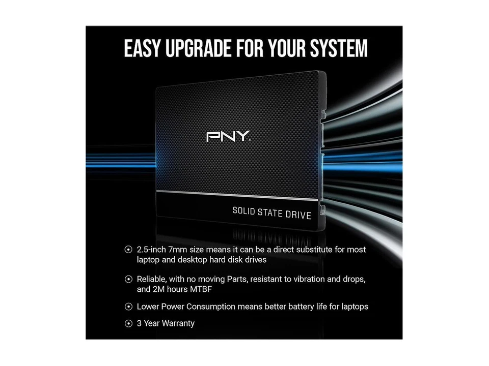 PNY CS900 2.5" 4TB SATA III 3D NAND Internal Solid State Drive (SSD) - Image 2 of 4