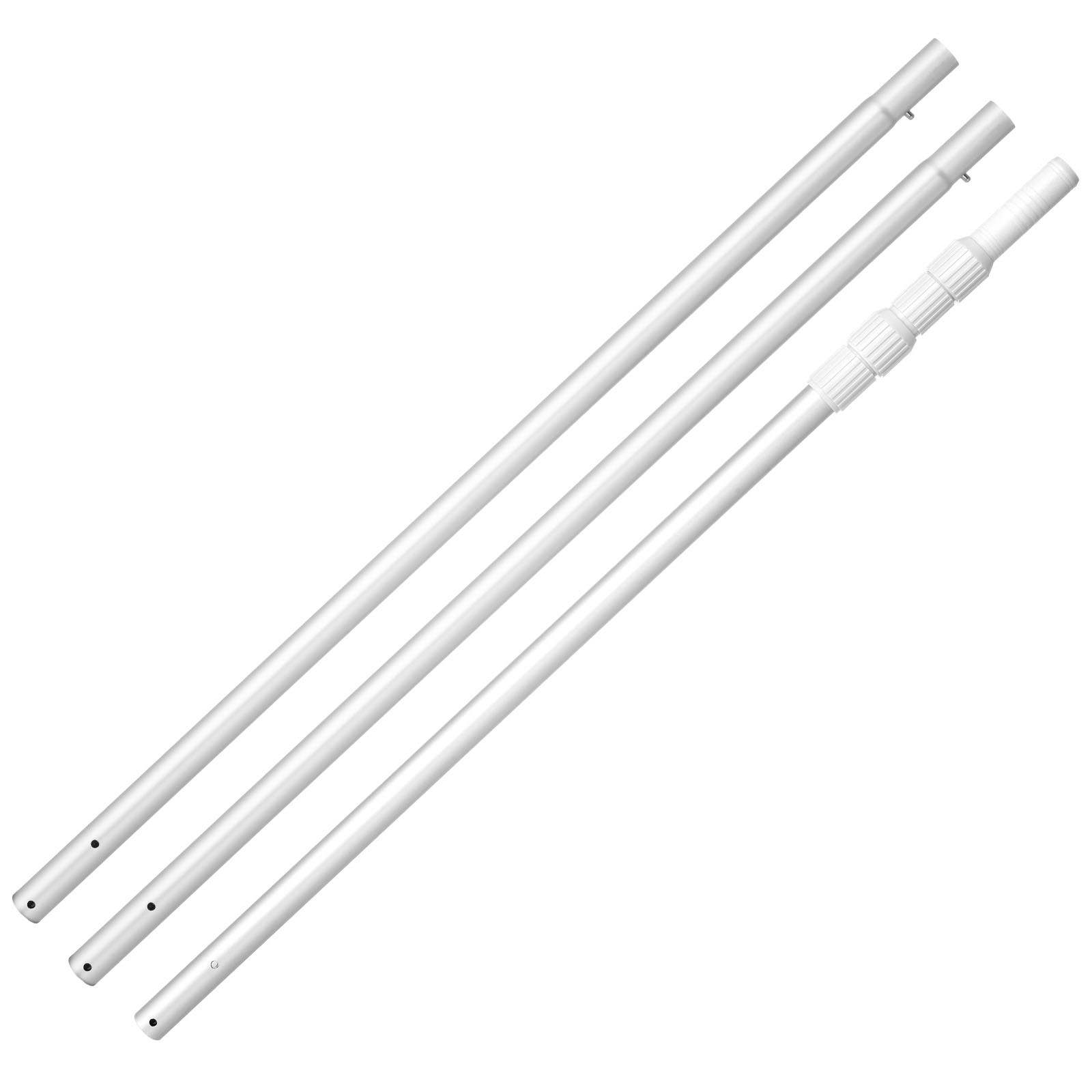 VEVOR Swimming Pool Pole 3.4 to 15 ft Telescopic Aluminum Alloy Twist Locking