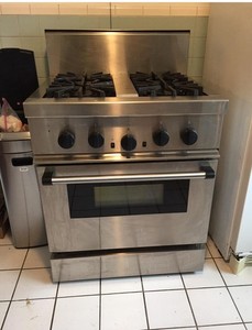 Freestanding Stainless Steel Gas Range Stove Oven, 4 Burners, Knob Control