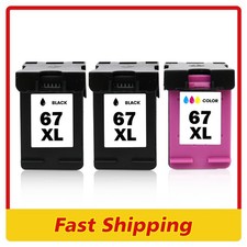 67XL Ink Cartridge for HP 67 Ink Deskjet 2700e 2755e 4100e 4155e Envy 6010 6055e