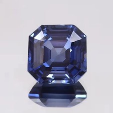 Natural Blue Sapphire Flawless Asscher Cut 27 Ct AGL Certified Loose Gemstone