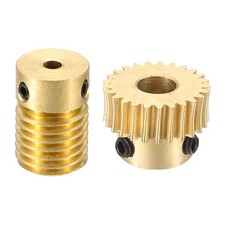 Worm Gear Set 0.5 Module 1:25 Reduction Rate(Gear-5mm Bore, Rod 3mm Bore)