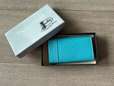 Vintage Justin Leather Key Case Wallet Blue Wild Boar Cowhide New Old Stock USA