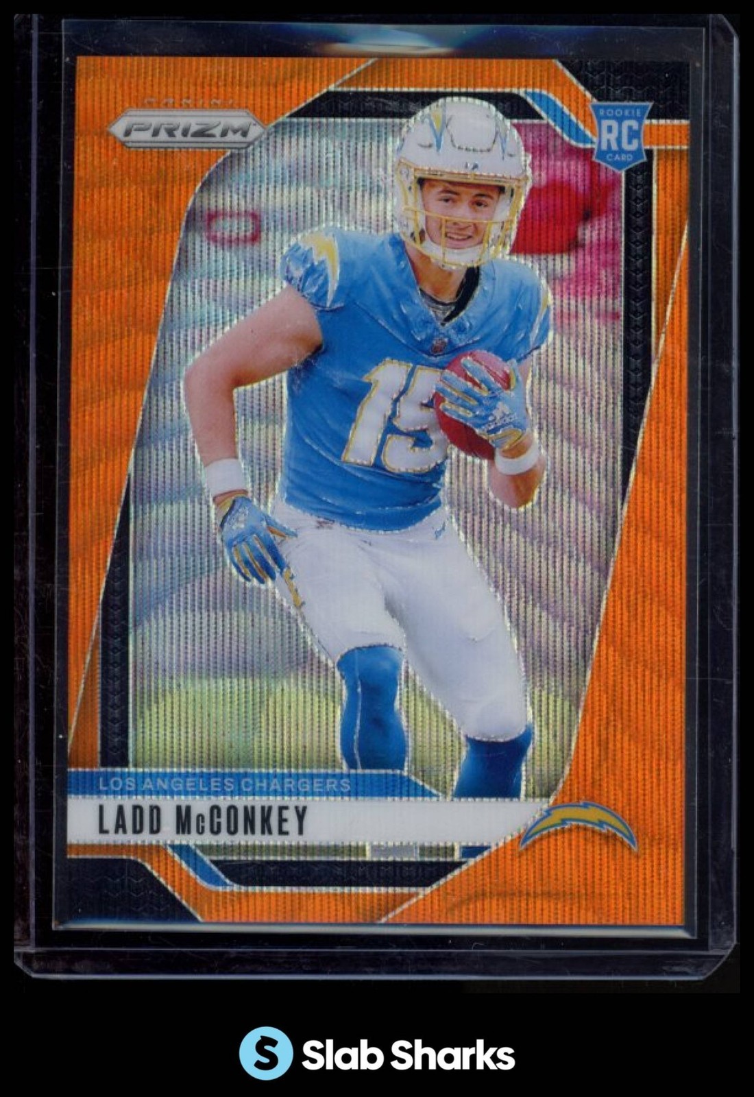 2024 PANINI PRIZM #365 LADD MCCONKEY ORANGE WAVE RC ROOKIE /60