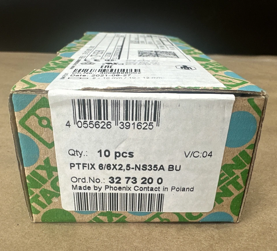 (10) NEW OPEN BOX- Phoenix Contact 3273200 PTFIX 6/6x2.5-NS35A Distribution Bloc - Image 2 of 4