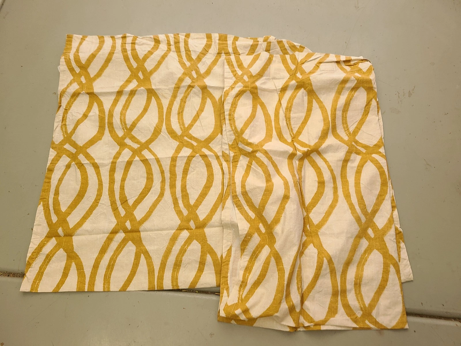 West Elm "Scribble - Horseradish" 48 X 80 Drape Panels - 2 Panels