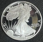 1990-S Silver American Eagle Proof. 1 Ounce 99.9% Silver Bullion Coin - US MINT.