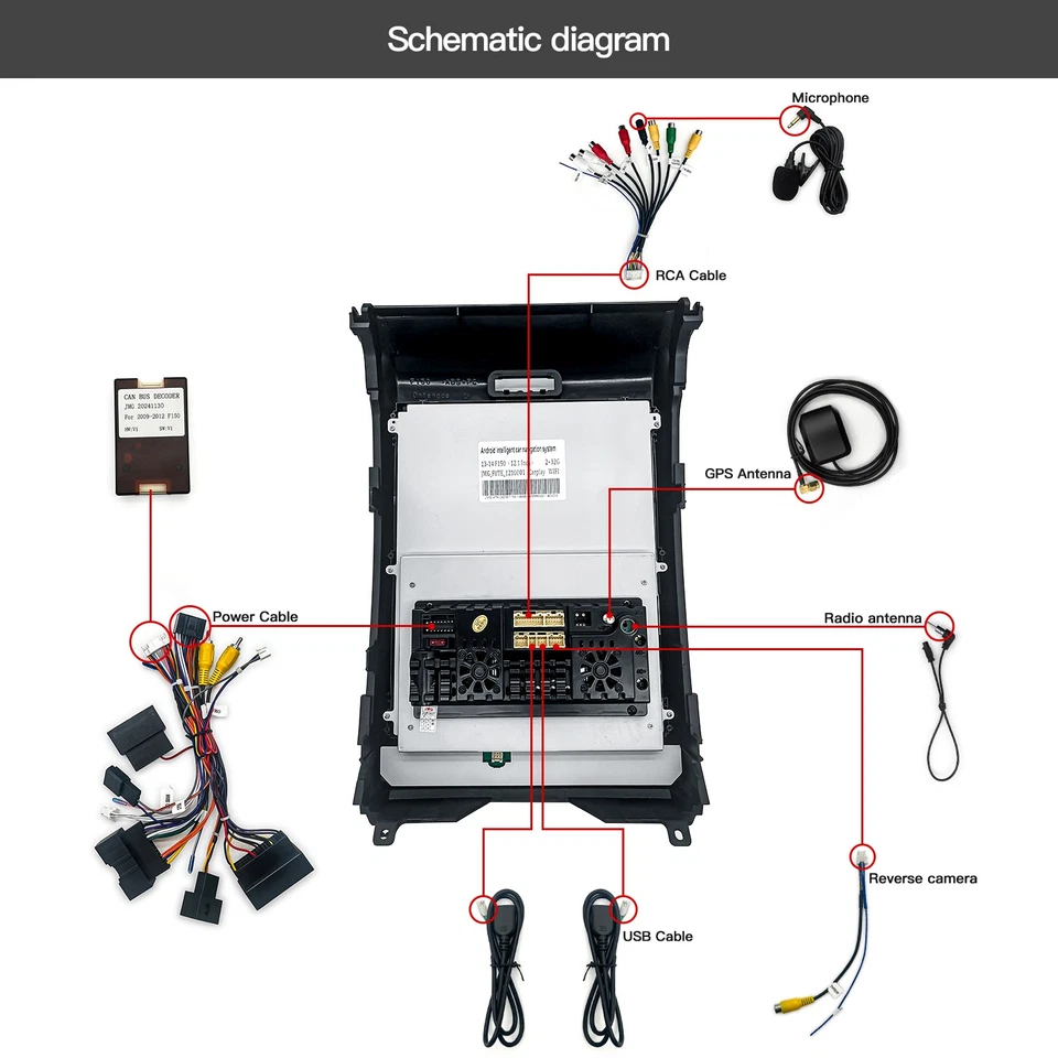 12.1" Navi Wireless Carplay Tesla Model Touchscreen for Ford F150 2013-2015 - Image 2 of 4