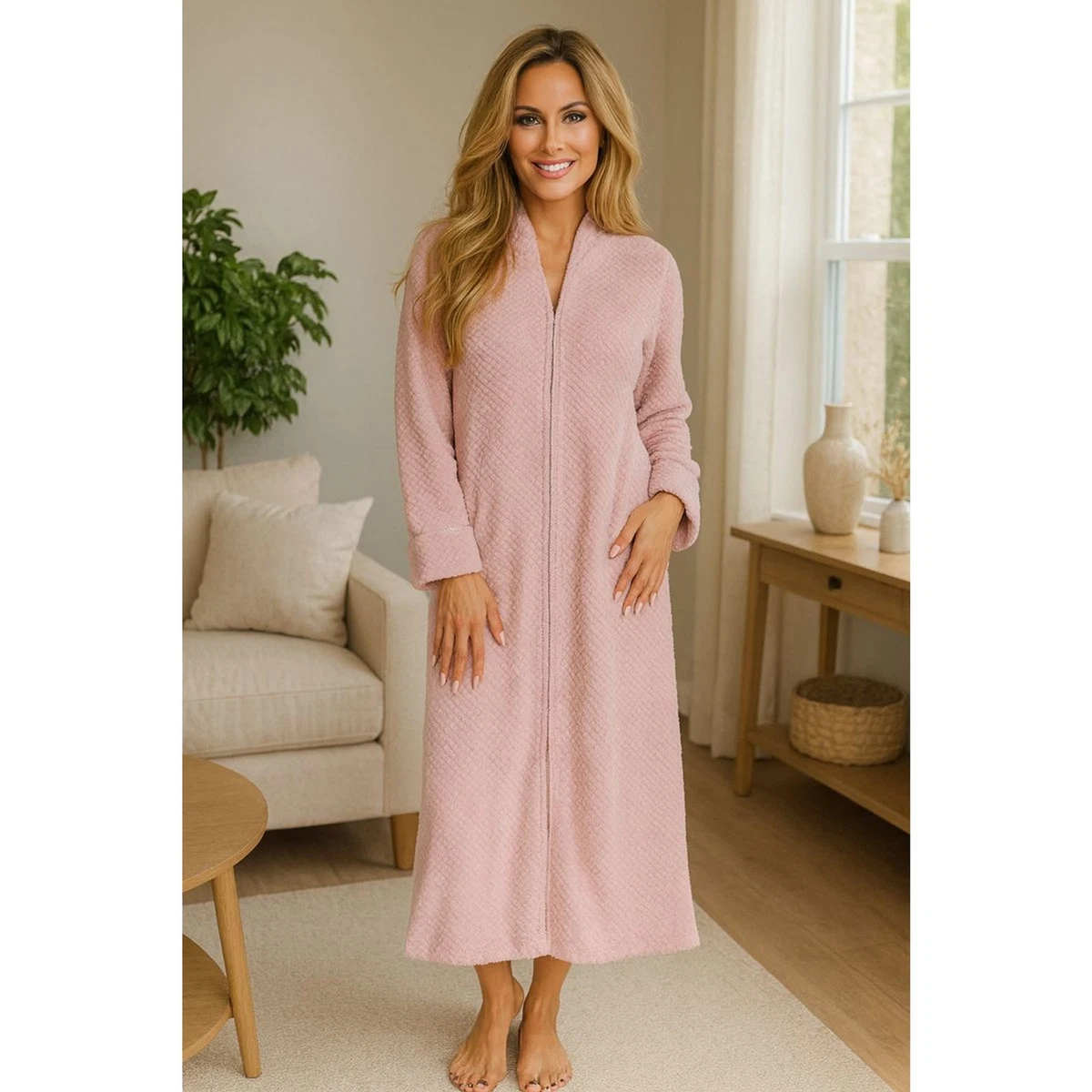 ladies zip up dressing gowns uk Gown for sale zipped zip front dressing gown