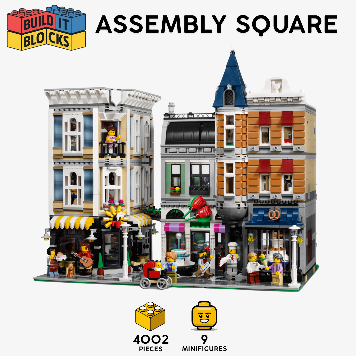 NEW Assembly Square 10255 Building Blocks Gift Toy Set - High Quality 4002 PCS