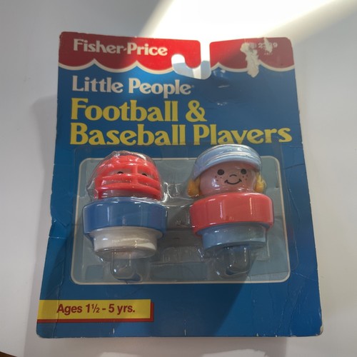 Vintage fisher price little people Football & Baseball Players New Old Stock