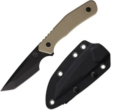 Se7en Plus Strider Fixed Knife 3.5" Black Finish D2 Tool Steel Blade G10 Handle