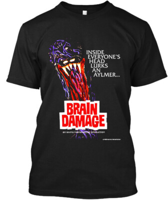 New! Popular Brain Damage American Horror Comedy Graphic Vintage T-Shirt S-4XL