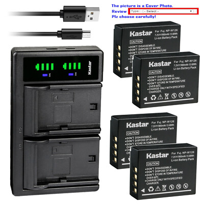 Kastar Battery LTD2 USB Charger for Fujifilm NP-W126 BC-W126 & Fujifilm X-E3