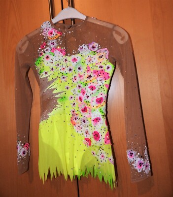 RSG Rhythmic Gymnastics Anzug Leotard Gr. 140-152 NP 600  ca. 4000 Strass w.NEU