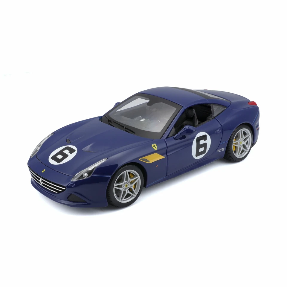 Bburago Modellauto Ferrari California T The Sunoco blau Maßstab 1:18 Auto