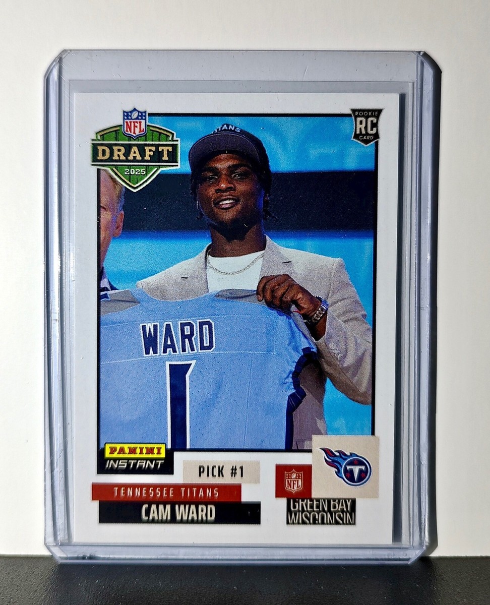 Cam Ward Rookie 2025 NFL Draft #1 Football Card Tennessee