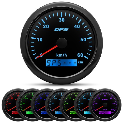 110mm Black GPS Speedometer 0-60km/h Gauge for Boat Cart - Picture 2 of 13