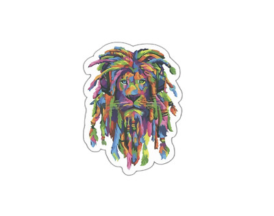 Lion Dreads Colorful Sticker Decal