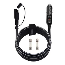 10FT 14WG 12V Cigarette Lighter Plug to SAE Quick Release Adapter Extension C...