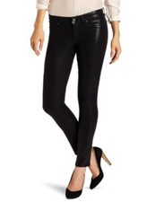 Women Black Original Leather Pants Cocktail Parties Nights  Evening Events