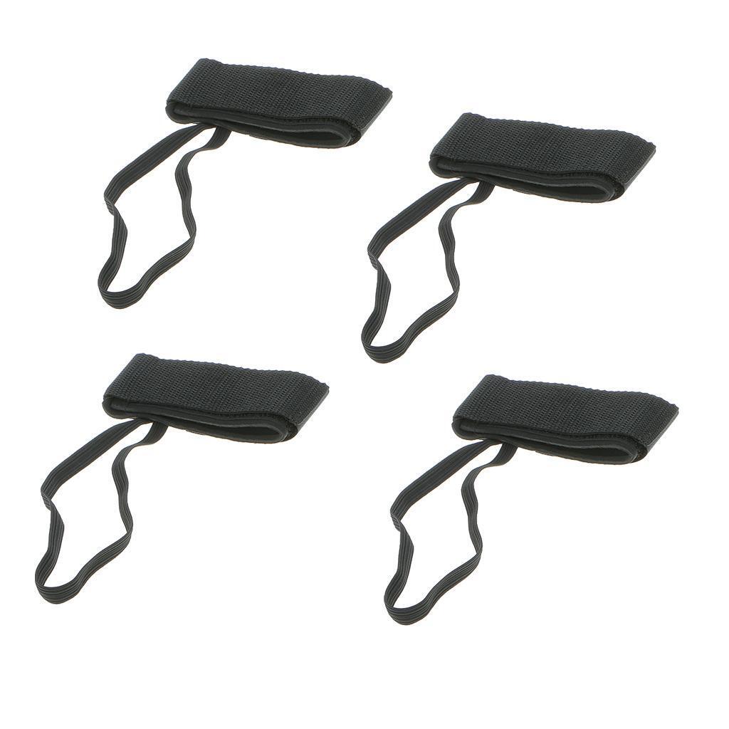 2 Paare Black Bodyboard Fin Savers Tethers Leashes Flippers Swim Dive