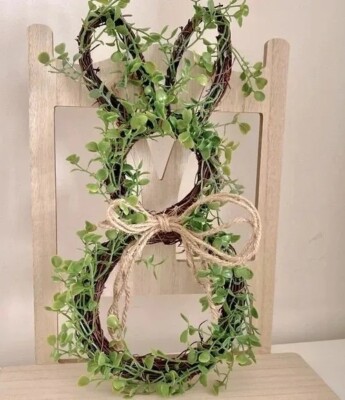 Target Bullseye Playground 2022 Bunny Grapevine Wreath Easter Spring NWT 