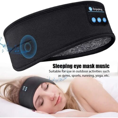 Bluetooth Sleeping Headphones Headband Wireless Eye Mask Headset Music Sports - Afbeelding 1 van 15