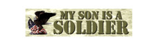 6" us military my son is a soldier bumper sticker decal usa made