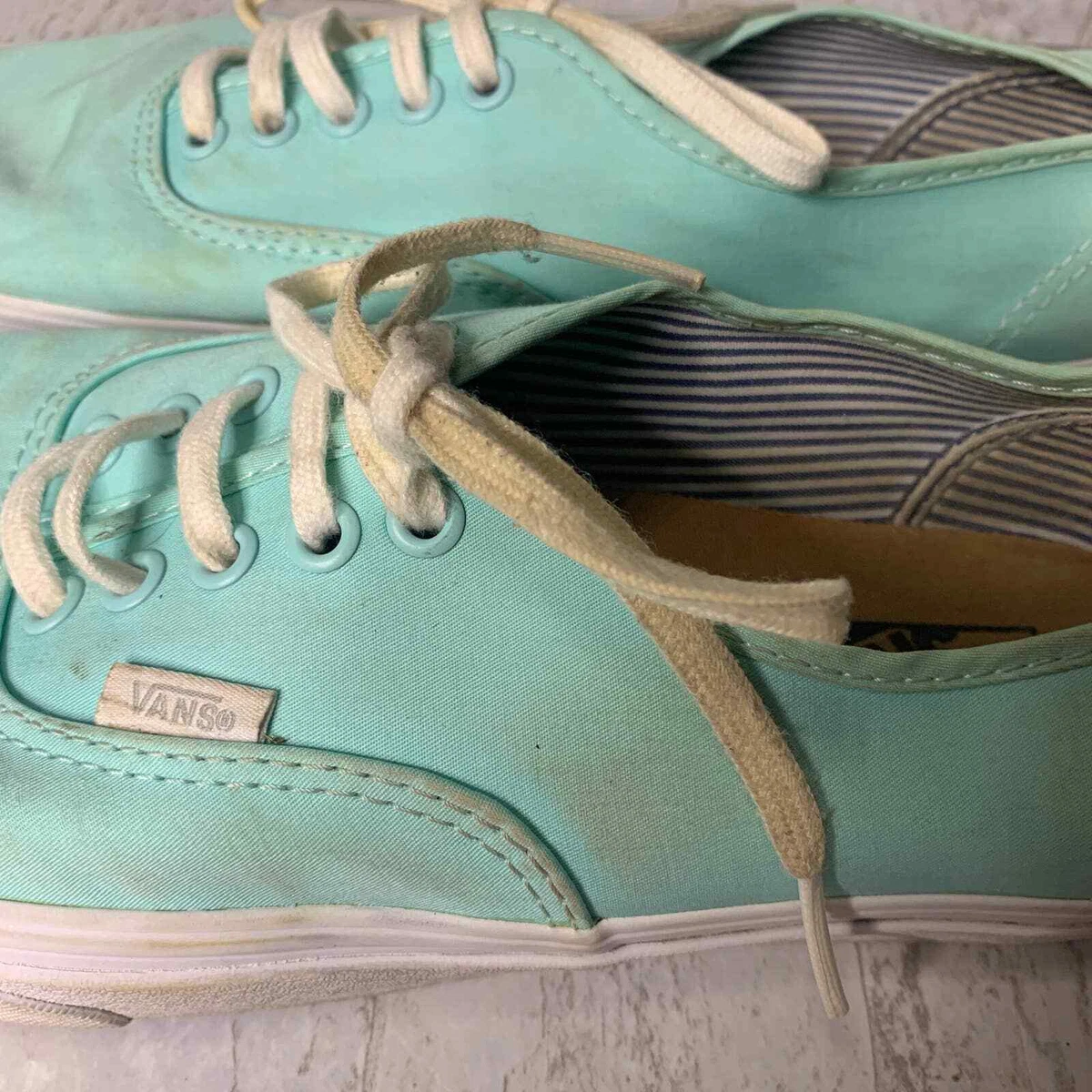 Vans Sneaker Shoes Mens Size 10 Green Canvas Lace Up Low Top