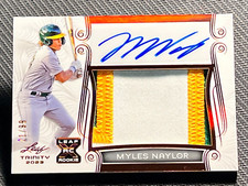 2023 Leaf Trinity AWESOME !! WORN PATCH ROOKIE AUTO Myles Naylor 21/99