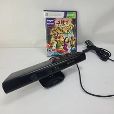 Microsoft Xbox 360 Kinect Connect Black Sensor Bar Model 1414 & Kinect Adventure