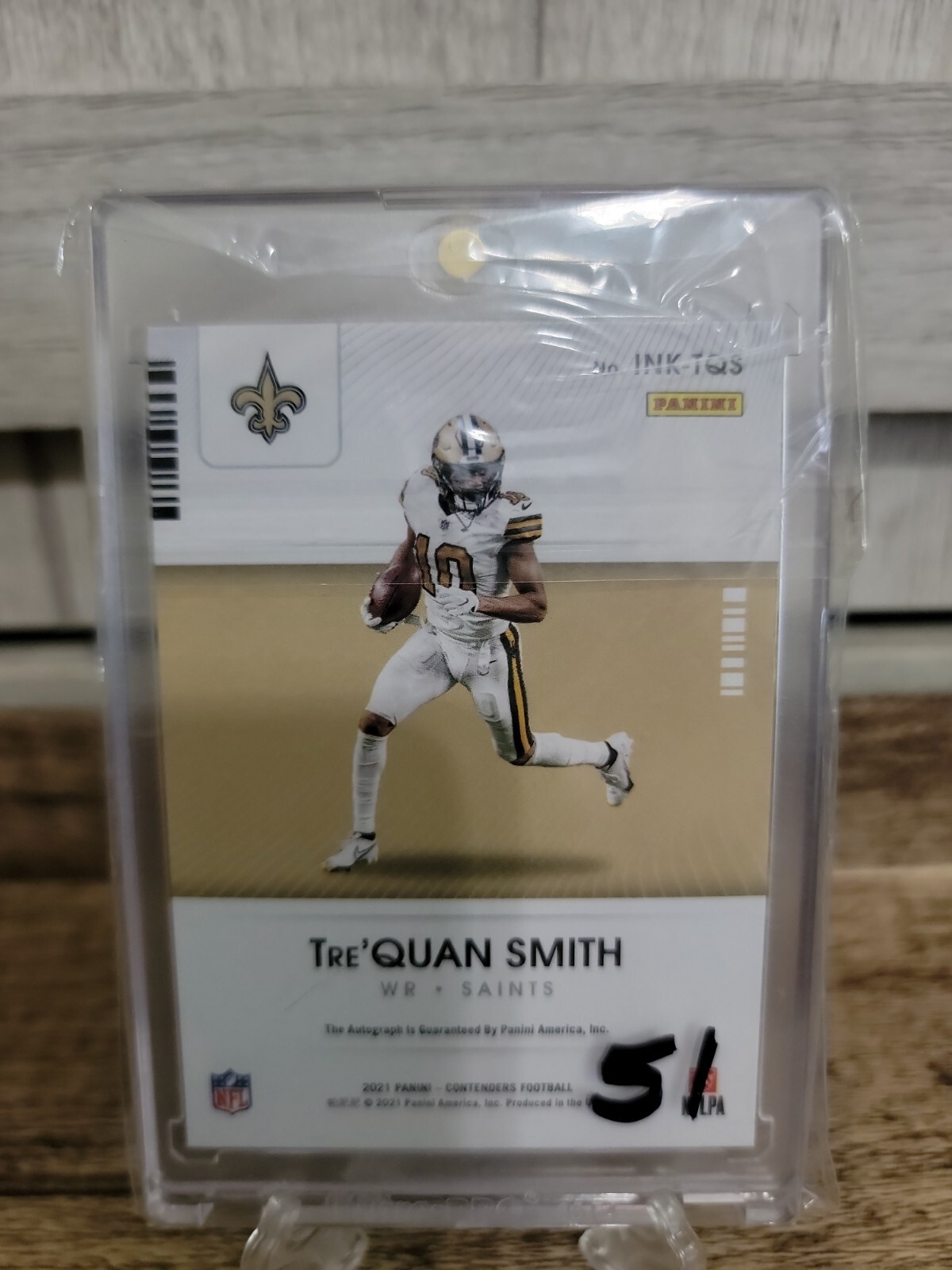 2021 Panini Contenders TRUE #1/1 NFL Ink Tre'Quan Smith AUTO Only 1.. Sealed view 3