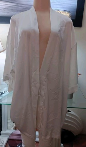Victoria Secret Bride Robe Bridal One Size White Satin Feel Bride rocks Xs -L - Picture 3 of 11