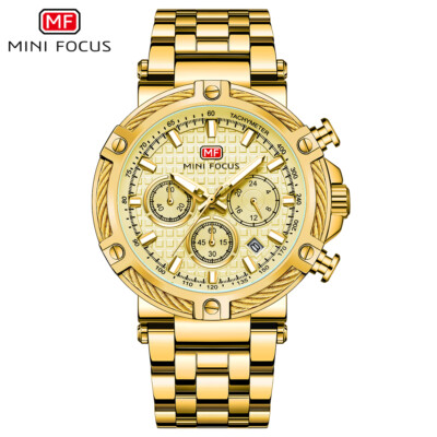 MINI FOCUS Men Watch Big Dial Chronograph Wristwatch Business Male Date Watches