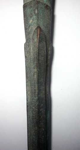 Vintage WarringStatesPeriod Sword Dagger-Axe War Lance Weapon Bronze Spearhead - Picture 19 of 24