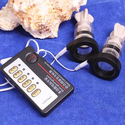 E-stim Schock Nippelsauger Brustwarzensauger Extrem Nipple Sucker Nipple Pump 