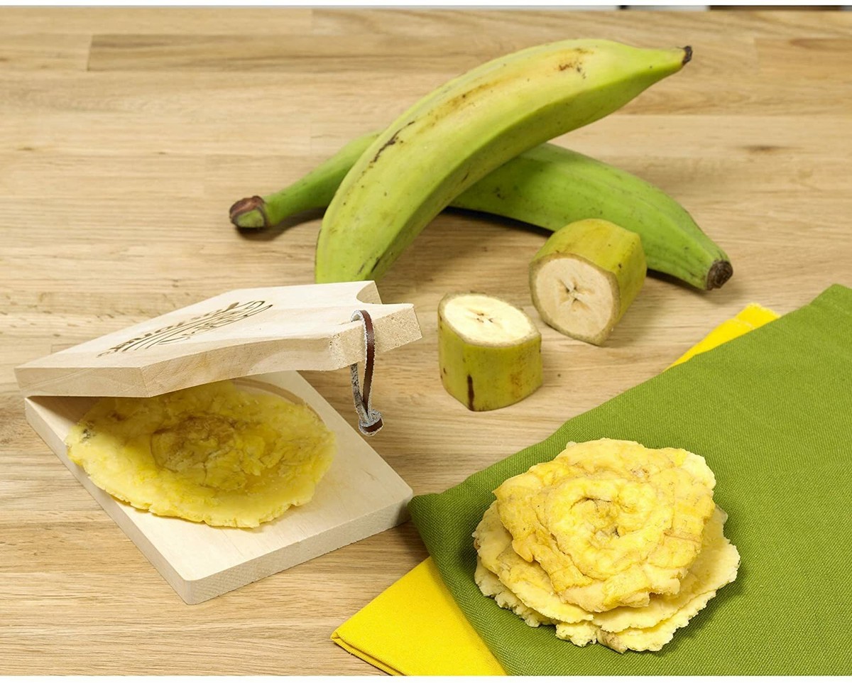 Pressa Per Tostones In Legno - Utensile Da Cucina Per Platani, Patate E Banane, 40x11.5 Cm - Foto 5
