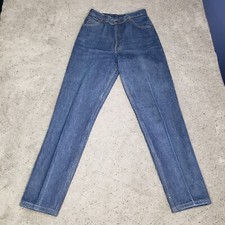 VTG Levis Mom Jeans Womens 11 Blue Dark Wash High Rise Orange Tab 60s USA Made