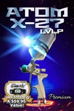 Professional ATOM X27 LVLP Spray Gun – Auto Car Paint Tool + FREE GunBudd Light!