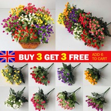 36 Heads Artificial Silk Flowers Bunch Wedding Grave Outdoor Bouquet Home Decor