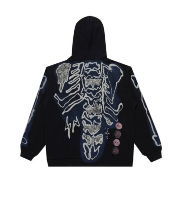 Travis Scott Cactus Jack For Fragment Skeleton Graffiti Hoodie