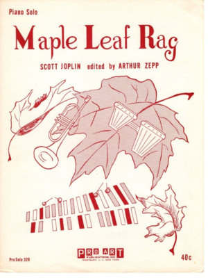 Sheet Music Maple Leaf Rag 1964 By Scott Joplin Edited Arthur Zepp Piano Solo