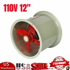 12" Explosion-proof Axial Fan Pipe Spray Booth Paint Fumes Exhaust Fan 1342CMF
