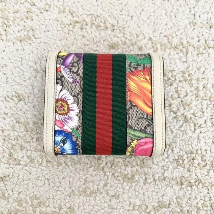 Gucci GG Supreme Ophidia Folding Wallet flower No box from Japan Used