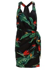 Rails Trista Wrap Dress Floral Tropical Sleeveless V-Neck A-Line Mini, Size XS