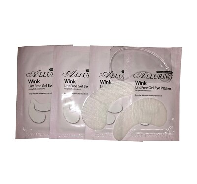 Eyelash Extensions 100 prs Alluring Wink Me Collagen Under Eye Pads Lint free 