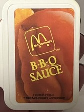 VTG 1988 FISHER PRICE McDONALD'S Chicken McNugget BBQ SAUCE Play Food Container