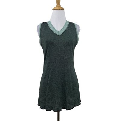 Michael Stars Maternity Tunic Tank Top Women One Size Fits Most Lace Trim V Neck