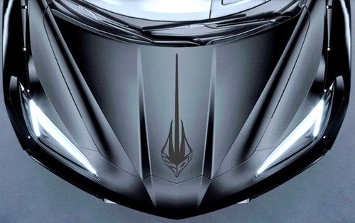 NEW Design STINGRAY Hood Vinyl Decal Racing Stripes (Fits Chevy CORVETTE C8) - Picture 3 of 25